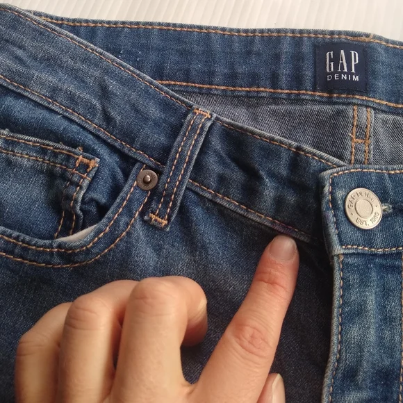 GAP distressed ripped blue denim skinny jeans - Picture 4 of 7